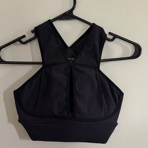 BuffBunny Black Ribbed Sphynx Sports Bra